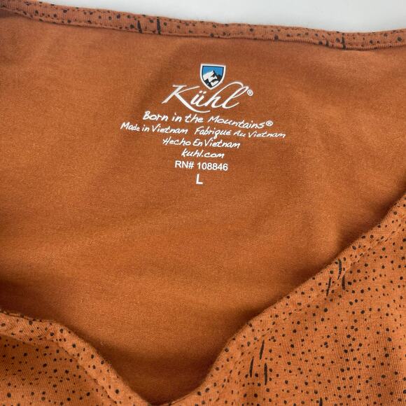 Kuhl Anya Copper Long Sleeve Faux Wrap Dress Size L Neutral‎ Minimalist - Picture 4 of 6